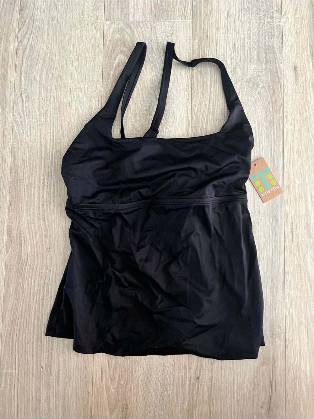 NWT Title Nine Women’s Hana Tankini Top Black - Size Medium